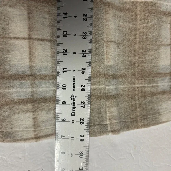 Thread & Supply Womens Plaid Shirt Jacket Shacket Beige Brown Collared Small - Picture 6 of 8